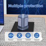 65W Power Outlets Tower-type Socket Manufacturer - Smart Home Office Power Desktop Socket Equipped with 65W Type-C Charger Tower Power Socket