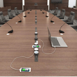 Smart Hidden Power and Data Electric Railing Tack System Socket Manufacturer - Conference Table Office Desk Kitchen Hotel Wall Universal 16A