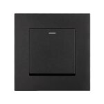 Black Aluminum Alloy Single Control Touch Panel Manufacturer - Push Button Smart Modern Electric Wall Switch for Home