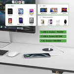 Desk Hole Recessed Power Socket Manufacturer - Industrial ABS Flush-Mount for Desktop Office Furniture Hotel Grommet USB-C PD20W Double USB