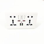International Universal Plug Socket Manufacturer - USB Wall Switch Socket 5 Holes Dual USB Port Power Charger Outlet Panel Electrical Socket