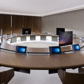 Blue Shark HD Touch Screen Pop-up Mechanism Manufacturer - Paperless Conference System Flip-up LCD Monitor Lift