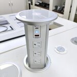 Intelligent Motorized Pop-up Socket Manufacturer - Surge Protector Retractable Power Strip with Dual USB Charging Stations for Kitchen Island