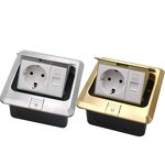 Factory EU Standard Pop-up Floor Socket Manufacturer - RJ45 Data Computer Internet Outlet Sockets 2 Way Electrical Floor Switches Power Outlet