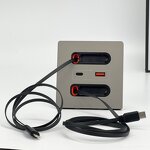 PD20W Smart Home Power Socket Manufacturer - Wholesale Surface Mount Electrical Outlets 3A 2 USB Charging Desk Power Grommet Smart Wall Panel