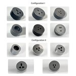 Power Track Electrical Power Socket Manufacturer - Removable Power Track Railing Tabletop 16A CE Charging Blue Shark