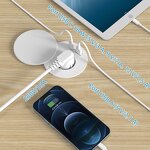 EU Circular Desktop Tabletop Socket Manufacturer - NFC ABS Material Waterproof Cover USB A+C Power Outlet