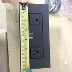 Desktop Power Strip Manufacturer - USB Recessed Power Socket Conference Table Power Outlet Grommet Socket with 2 US Plug 3 USB Port