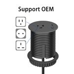 Desk Hole Recessed Power Socket Manufacturer - Industrial ABS Flush-Mount for Desktop Office Furniture Hotel Grommet USB-C PD20W Double USB
