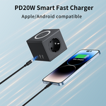 PD20W Smart Rapid Charger Manufacturer - Macaron Colour with Wireless Charging Magic Socket