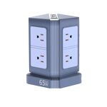 65W Power Outlets Tower-type Socket Manufacturer - Smart Home Office Power Desktop Socket Equipped with 65W Type-C Charger Tower Power Socket