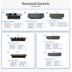 Universal Power Strip Receptacle Manufacturer - PD20W QC3.0 Charger Surge Protector Power Outlet with USB 4 Sockets Type-C Extension Receptacle