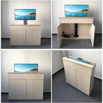 32-70inch Electric Height Adjustable Cabinet Bed TV Mount Manufacturer - Compact Electric Auto Motorised TV Lift Stand with Remote Control