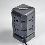 8 Way Universal Vertical Portable Power Strip Manufacturer - 8 Outlets 4 USB Ports (2+2C) Surge Protector Hospital Grade Extension Socket