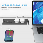 Recessed Power Strip Manufacturer - 20W USB-C Port Fast Charging USB-A Port Desk Outlet Furniture Hidden Charging Station for Side Table