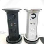 Intelligent Motorized Pop-up Socket Manufacturer - Surge Protector Retractable Power Strip with Dual USB Charging Stations for Kitchen Island