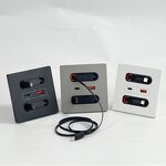 Fast Charging PD20W Type-C Wall Socket Manufacturer - Plastic Panel Retractable Wire Data Cable Multi-Function Wall Power Plug Outlet