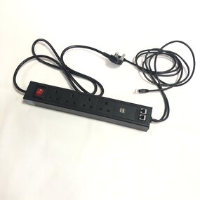 Smart PDU UK Socket Strip Manufacturer - High Temperature Resistance Fireproof Power Distribution Equipment Network USB Power Any Plug BST-US6C