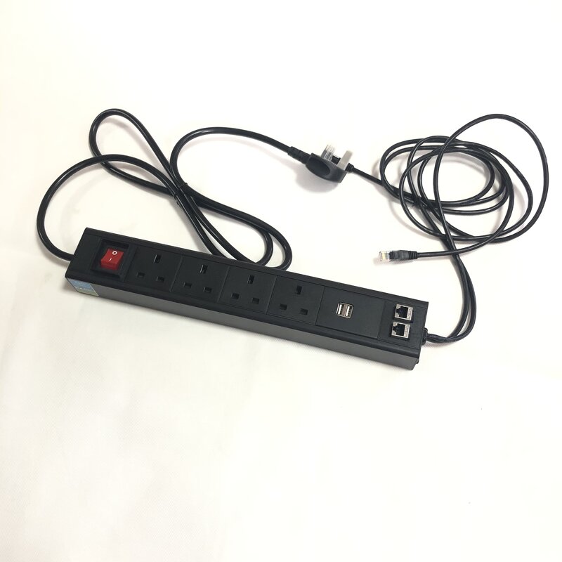 Smart PDU UK Socket Strip Manufacturer - High Temperature Resistance Fireproof Power Distribution Equipment Network USB Power Any Plug BST-US6C