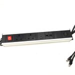 Customize Smart Aluminum Alloy Power Strip Manufacturer - 3 UK Power Rack Mount PDU Power Distribution Unit Socket with USB-C Data Port