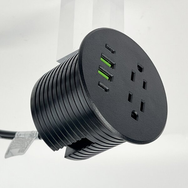 Embedded Desktop Power Grommet Manufacturer - Wholesale 65W USB Socket Mini Round Desk Grommet Power Socket