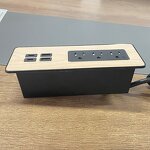 Desk Recessed Power Sockets Manufacturer - Embedded Desktop Power Strip with 4 USB Port Furniture Sofa Power Sockets