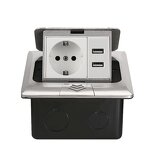 Floor Socket Box Manufacturer - EU US UK South Africa Half Arc Aluminium Faced Pop-up Socket Power Grounding Socket Outlet