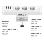 White Porcelain Plugs Sockets Manufacturer - 65W Quick Charge Desktop Embedded Power Strip