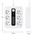 High Power Universal Outlet Manufacturer - All Outlets Can Be Customized 65W USB Rapid Charger Type-C Extension Power Strip