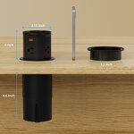 US Smart Pop-up Outlet Manufacturer - Countertop Receptacle Power Strip with 4 AC Outlet Hydraulic Pop-up Lifting Tower Wireless Socket