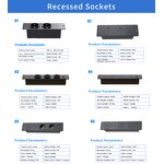PDU Power Strip Universal Rack Special Socket Manufacturer - All Bronze 13A 7 Units 19inch 1.5U Aluminum Enclosure UK Outlet