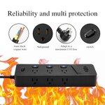 White Black US Standard Power Socket Manufacturer - PD20W QC3.0 Quick Charger with Overload and Independent Switch Multiprotection Power Strip