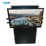 Motorized LCD TV Lifter Manufacturer - New Design Remote Control Electric Office Cabinet Hidden TV Lift Cabinet 32-70 Inch TV Telescopic Stand