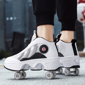 Roller Skates Manufacturer - Unisex 4-Wheel Outdoor Automatic Retractable PVC Lightweight