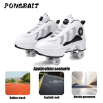 Roller Skates Manufacturer - Unisex 4-Wheel Outdoor Automatic Retractable PVC Lightweight