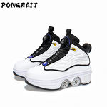Roller Skates Manufacturer - Unisex Automatic Retractable 4-Wheel Mesh Winter Spring