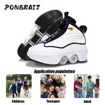 Roller Skates Manufacturer - Women's Speed 4-Wheel Detachable PU Dual-Purpose Flashing