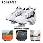 Roller Skates Manufacturer - Women's Professional 4-Wheel LED Detachable New Leather Wheels
