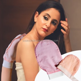 天然丝手套供应商-100% Garshana淋浴前