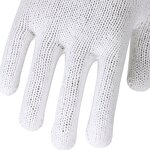 10 Gauge Anti-Slip White Cotton Knitted Safety Work Gloves Manufacturer - XL Size Factory Price Construction Food Dotted Glove