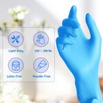 Blue White Black Nitrile Gloves Manufacturer - Cheap Powder Free Food Grade Disposable Wholesale Price 100% Nitrile