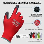 CE 4131X Waterproof Anti-Slip Work Gloves Manufacturer - Anti-Static Breathable 13Gauge Polyester PU Coated White Black Red