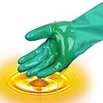 Heavy Duty Non slip Nitrile Gloves Manufacturer - Green Waterproof Soft Lined Rubber Latex Free Cleaning Comfortable Kitchen