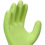 Custom Safety Work Gloves Manufacturer - Long Printed Fluorescent Yellow Green Thorn Proof Men's Gardening PU for Construction