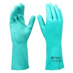 Super Flocklined Reusable Nitrile Gloves Manufacturer - Green Mechanic Safety Work Chemical Resistance Waterproof Industry Garden