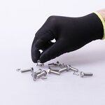 Custom CE Certificated PU Rubber Gloves Manufacturer - EN388 Black Garden Mechanic Flexible PU Coated Safety Work