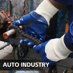 Fully Nitrile Coated Work Gloves Manufacturer - High Performance Ribbed Cuff Chemical Resistant Safety Anti-Slip Function Cotton XL