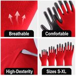 High Quality PU Coat Work Gloves Manufacturer - DMF-Free ESD Touch Screen Knit Polyester Logo Construction Electrical Hand