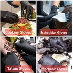 Black Disposable Tattoo Nitrile Gloves Manufacturer - Guantes De Nitrilo Powder Free Heavy Duty Disposable