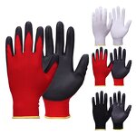 Custom Logo Coated Safety Gloves Manufacturer - En388 Factory Wholesale Cheap Work PU Polyester Nylon Guantes De Trabajo